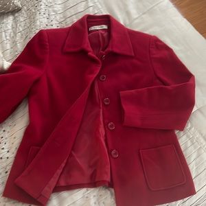 Harve Benard Red Wool Blazer Size 10